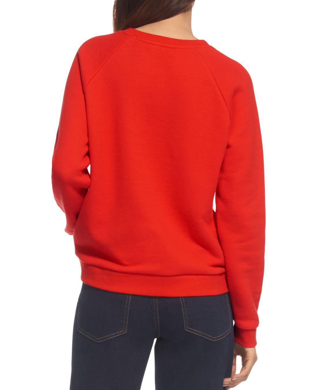 whistles red sweatshirt