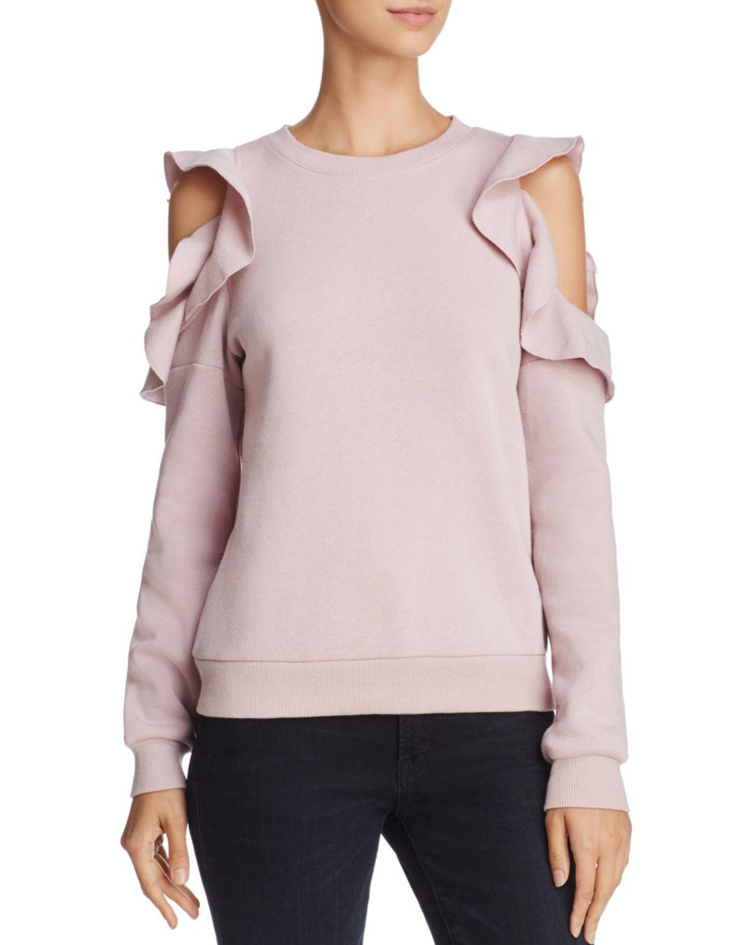 rebecca minkoff gracie cold shoulder sweatshirt
