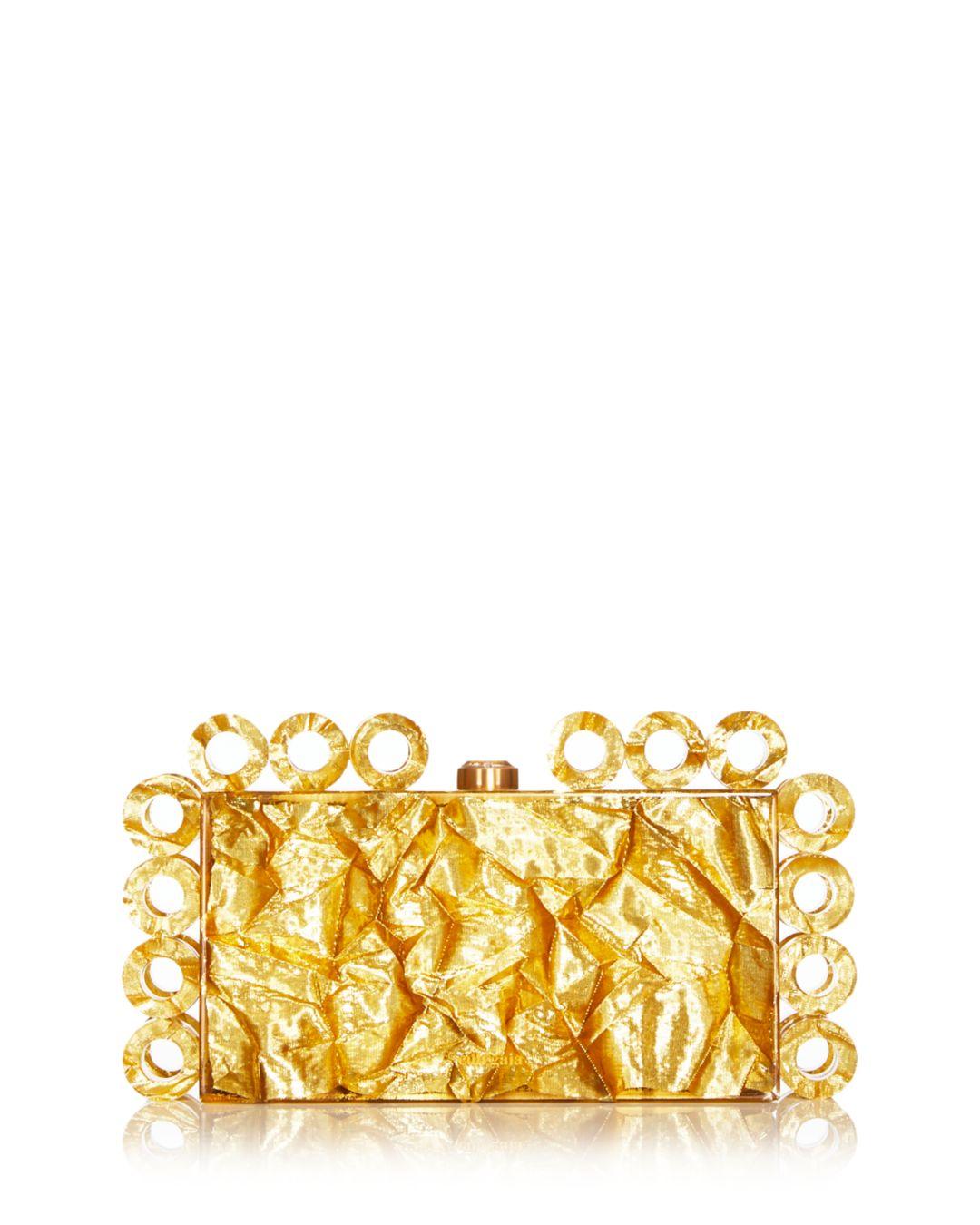 Cult Gaia Harlow Acrylic Clutch in Metallic Lyst