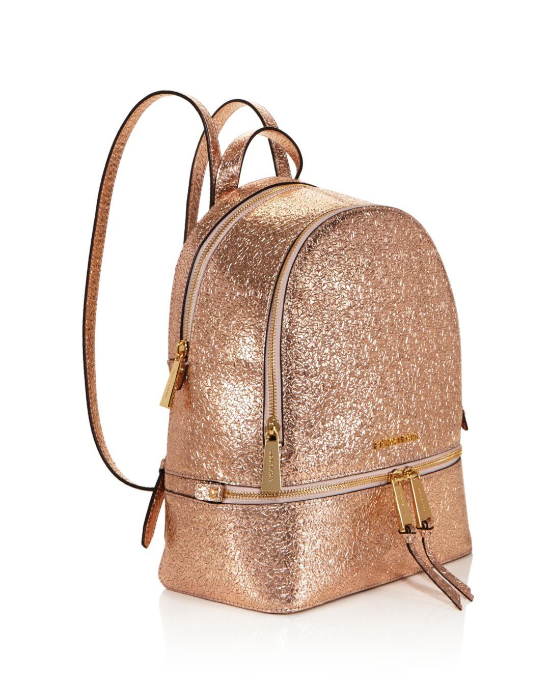 michael kors rose gold backpack