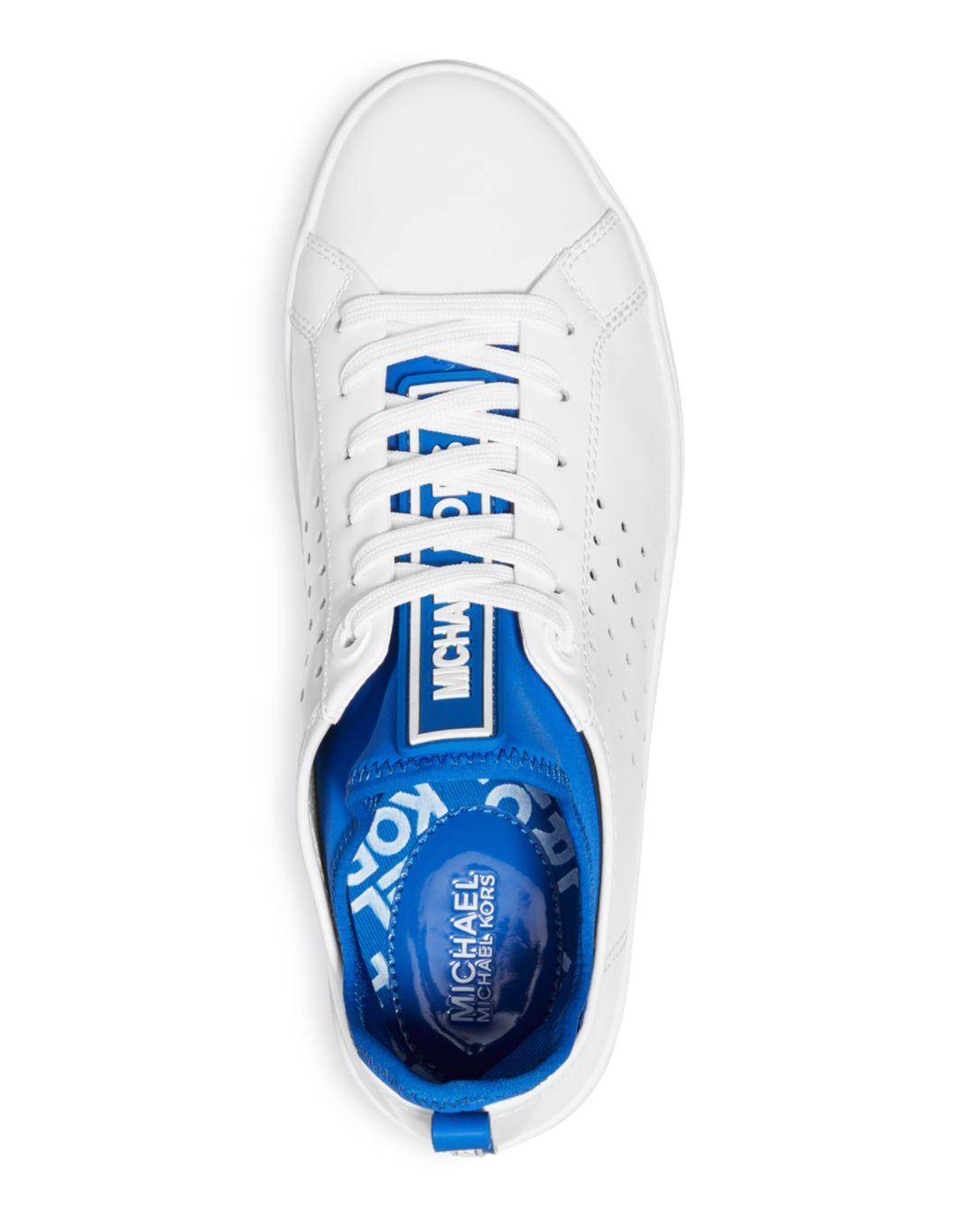 michael michael kors ace leather and scuba sneaker