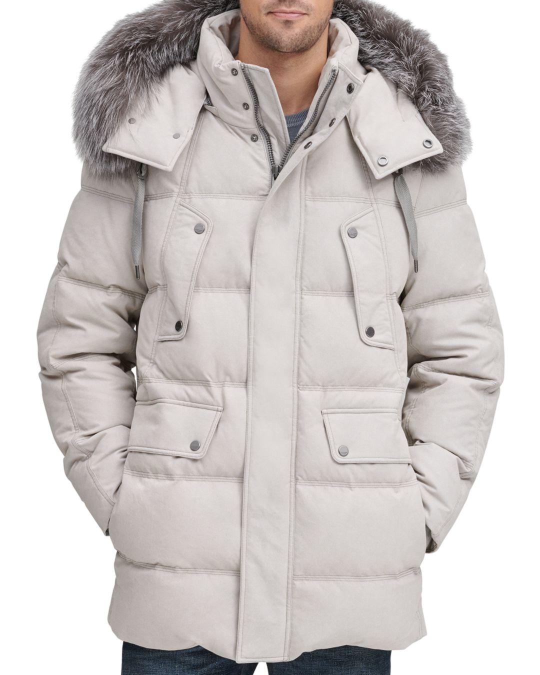 andrew marc genuine fox fur trimmed parka