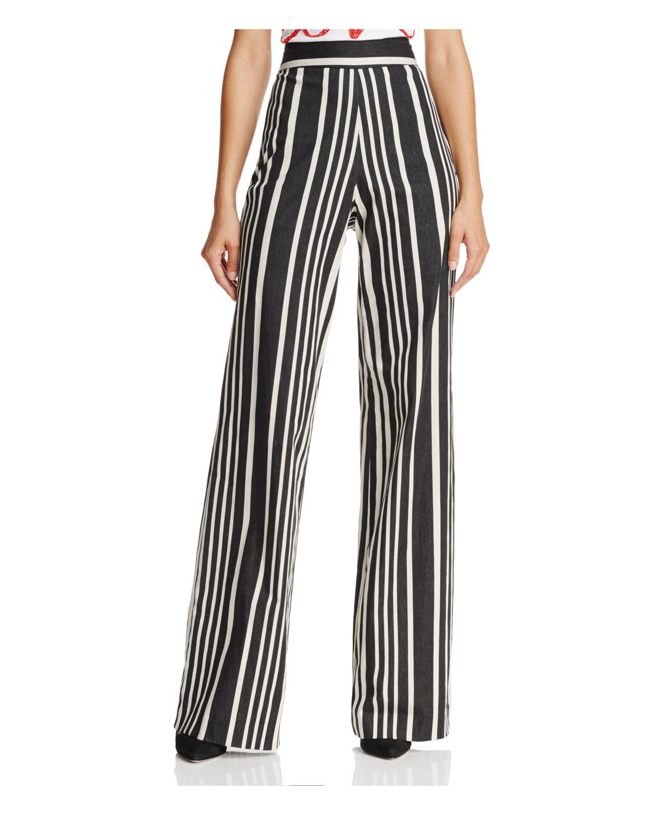 alice olivia striped pants