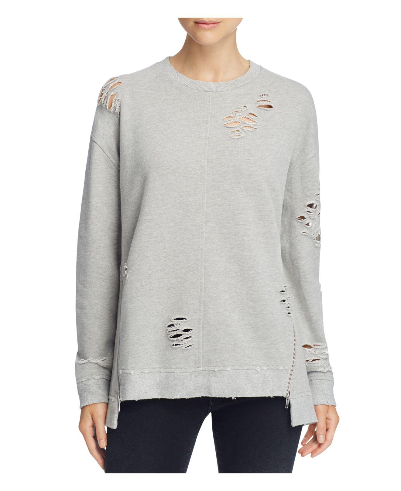 Lyst Joe's jeans Lyndon Distressed Sweatshirt in Gray