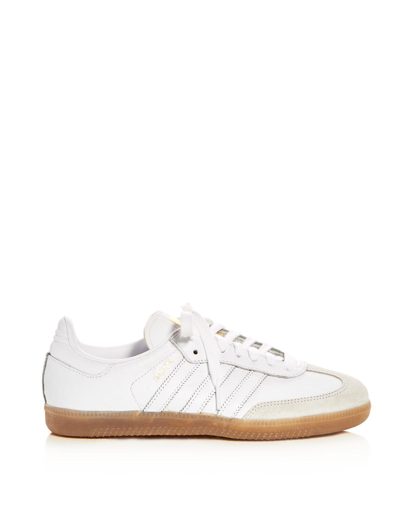 adidas Women's Samba Leather Lace Up Sneakers in White Lyst