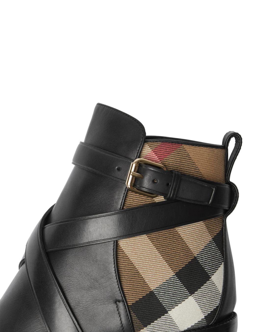 pryle equestrian check ankle booties