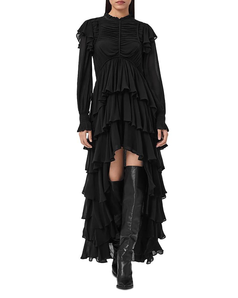all saints black dress long sleeve Buy AllSaints Black Xanthe Long Sleeve Mini Dress from Next USA