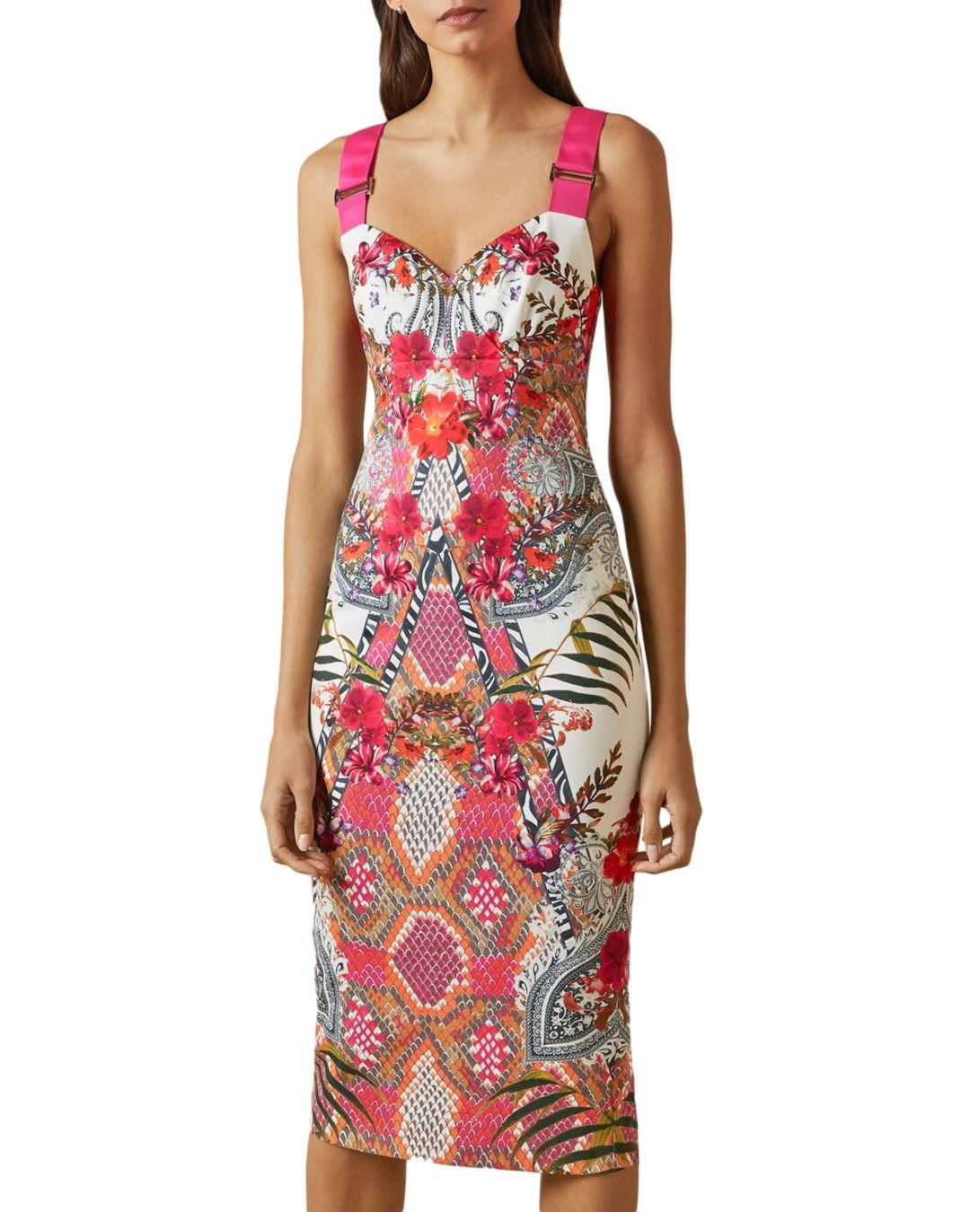 karen millen strappy bodycon dress ivory