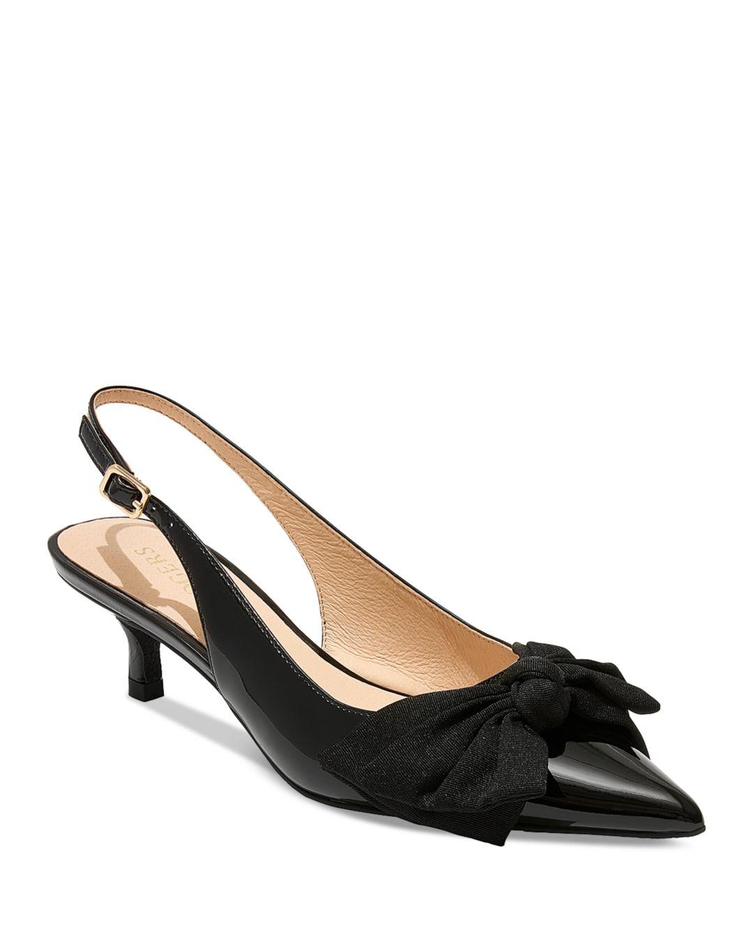 Jack Rogers Debra Slingback Kitten Heel Pumps in Black | Lyst