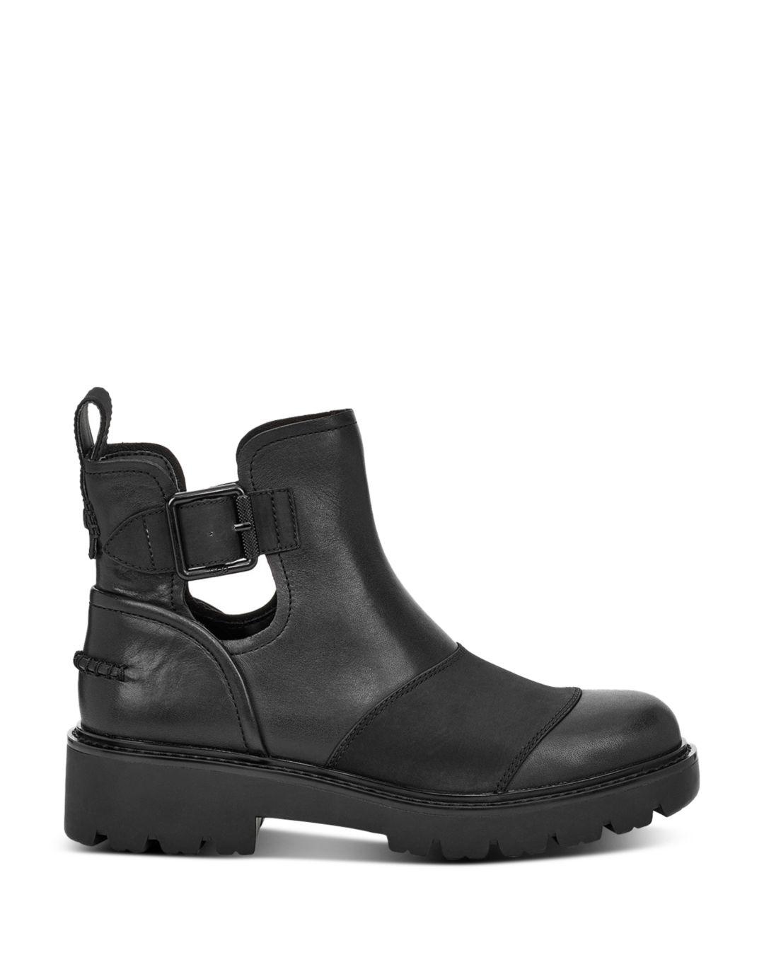 UGG Leather Stockton in Black | Lyst