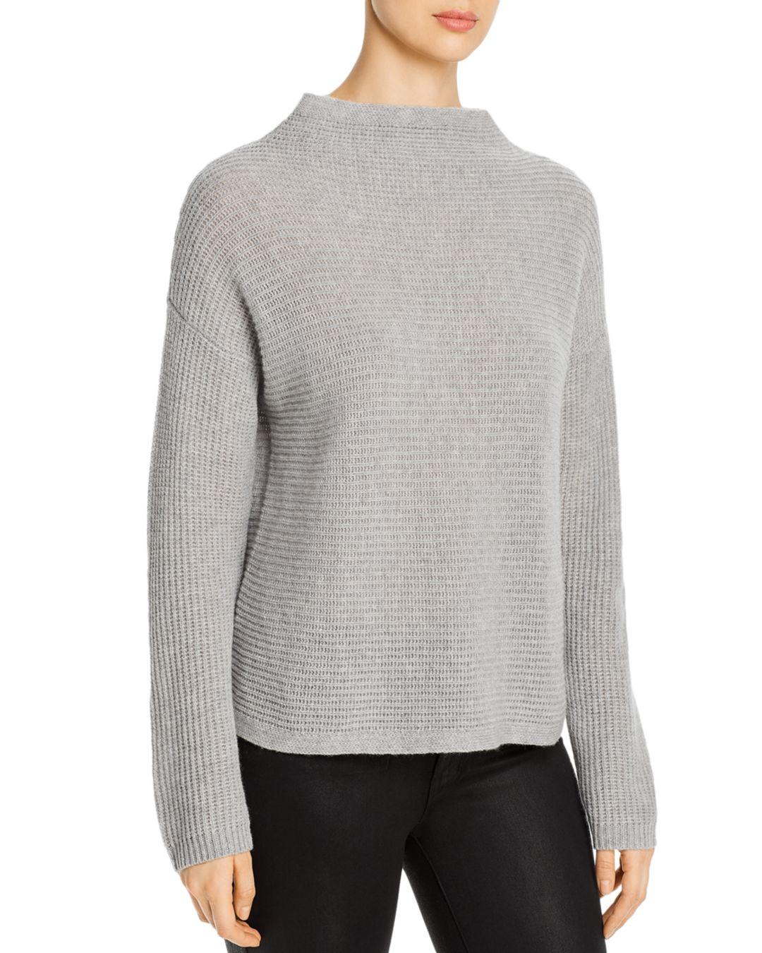 Eileen Fisher Cashmere Funnel Neck Sweater in Dark Pearl (Gray) - Lyst
