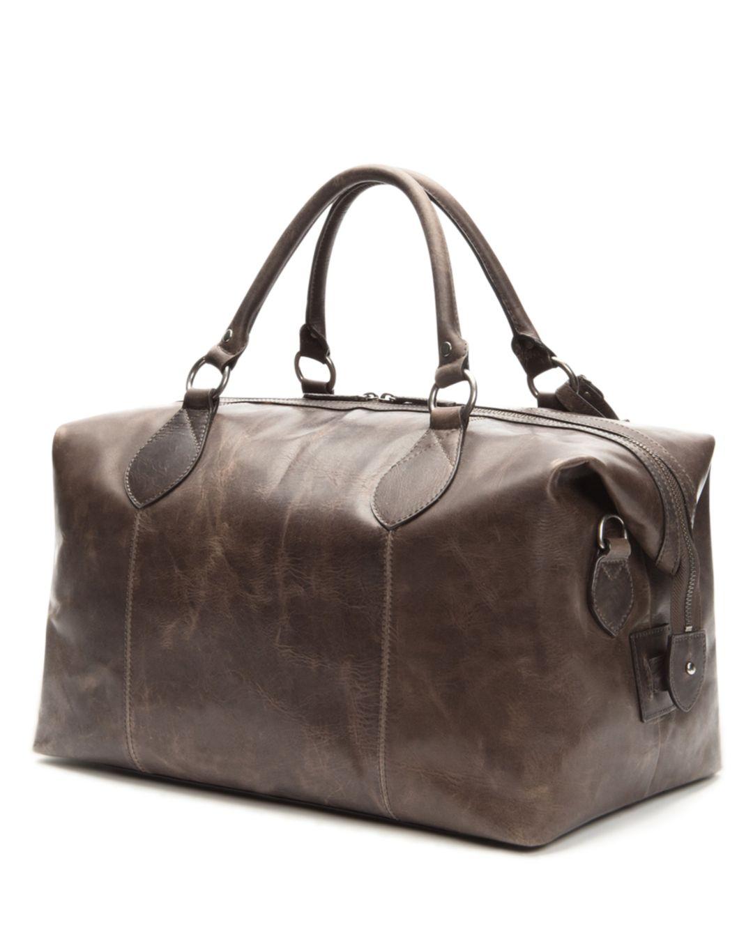 Frye Logan Overnight Leather Duffle Bag in Slate (Brown) for Men - Lyst