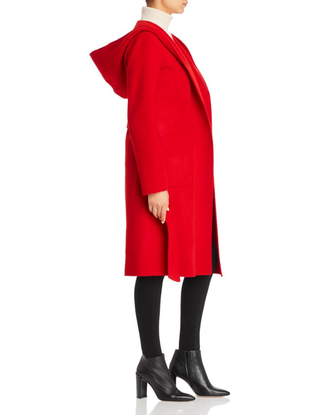 tahari red coat