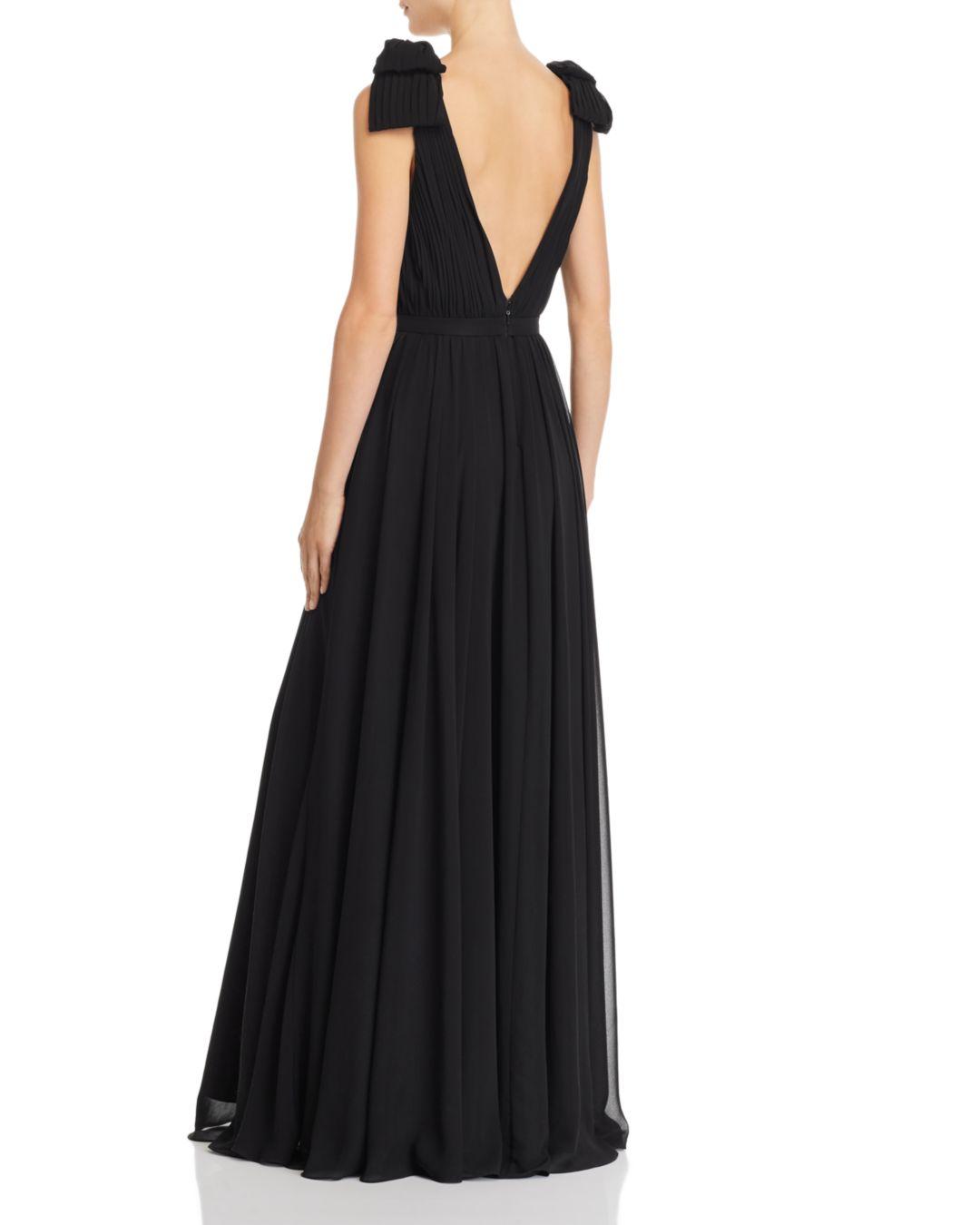 black deep v gown