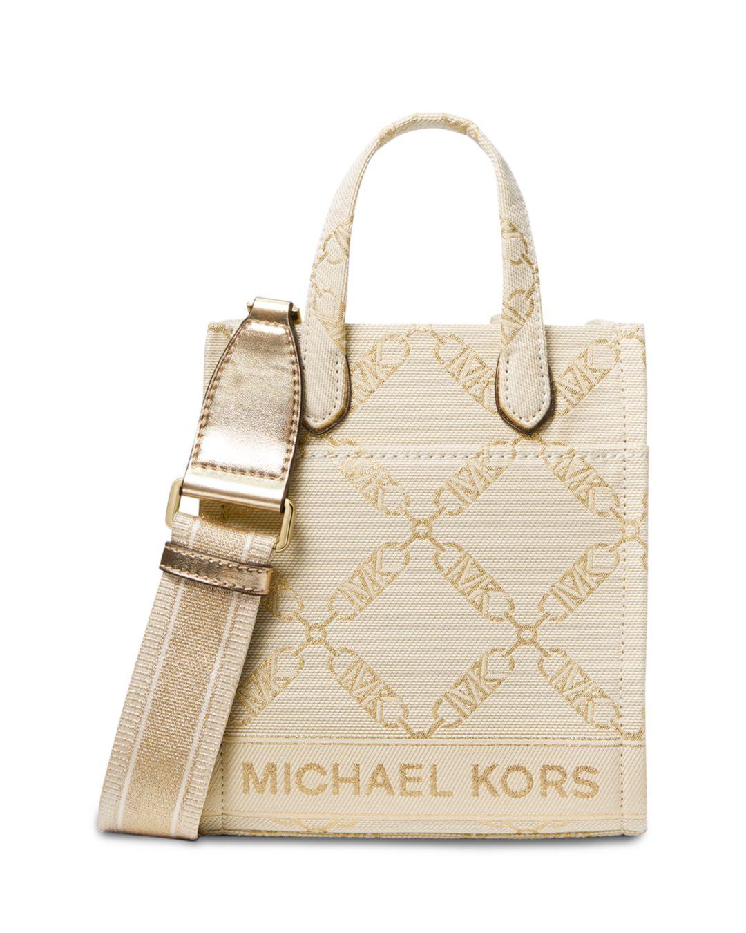 Michael Kors Michael Gigi Extra Small Shopper Tote Crossbody in Natural ...