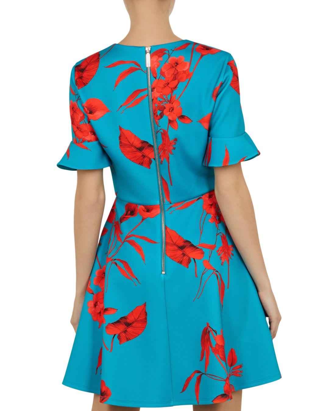 ted baker chynaa fantasia skater dress