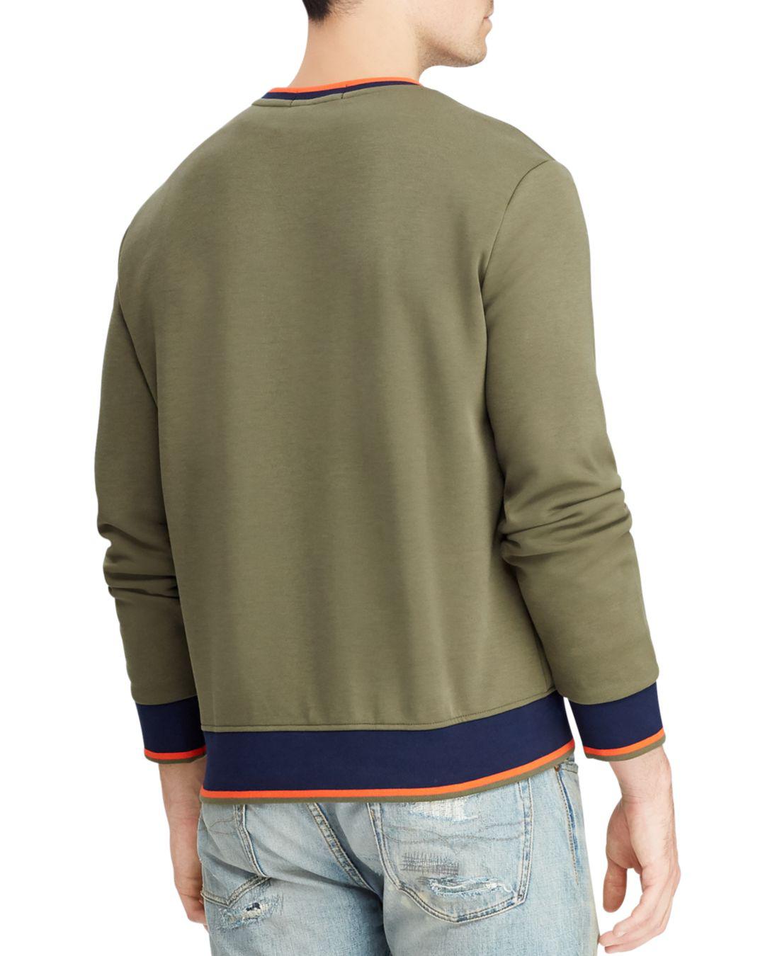 polo hi tech double knit sweatshirt