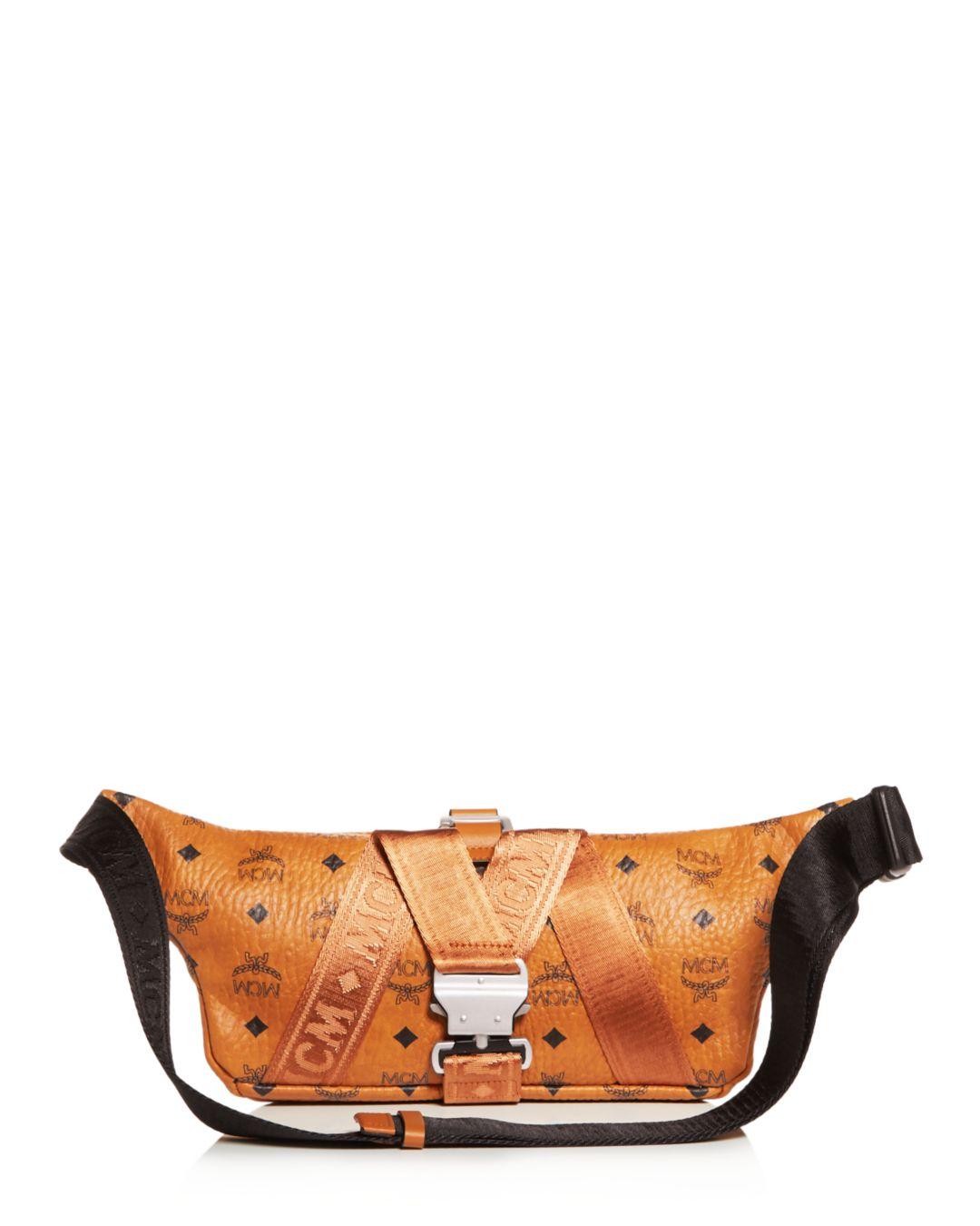 MCM Synthetic Jemison Visetos Belt Bag in Cognac (Brown) for Men Lyst