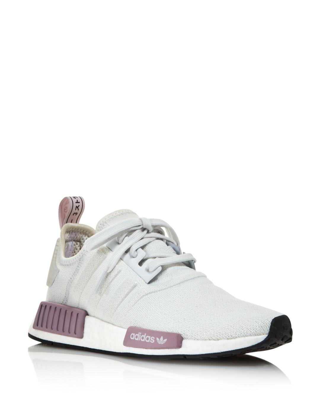 adidas Women's Nmd R1 Knit Lace Up Sneakers in Gray | Lyst