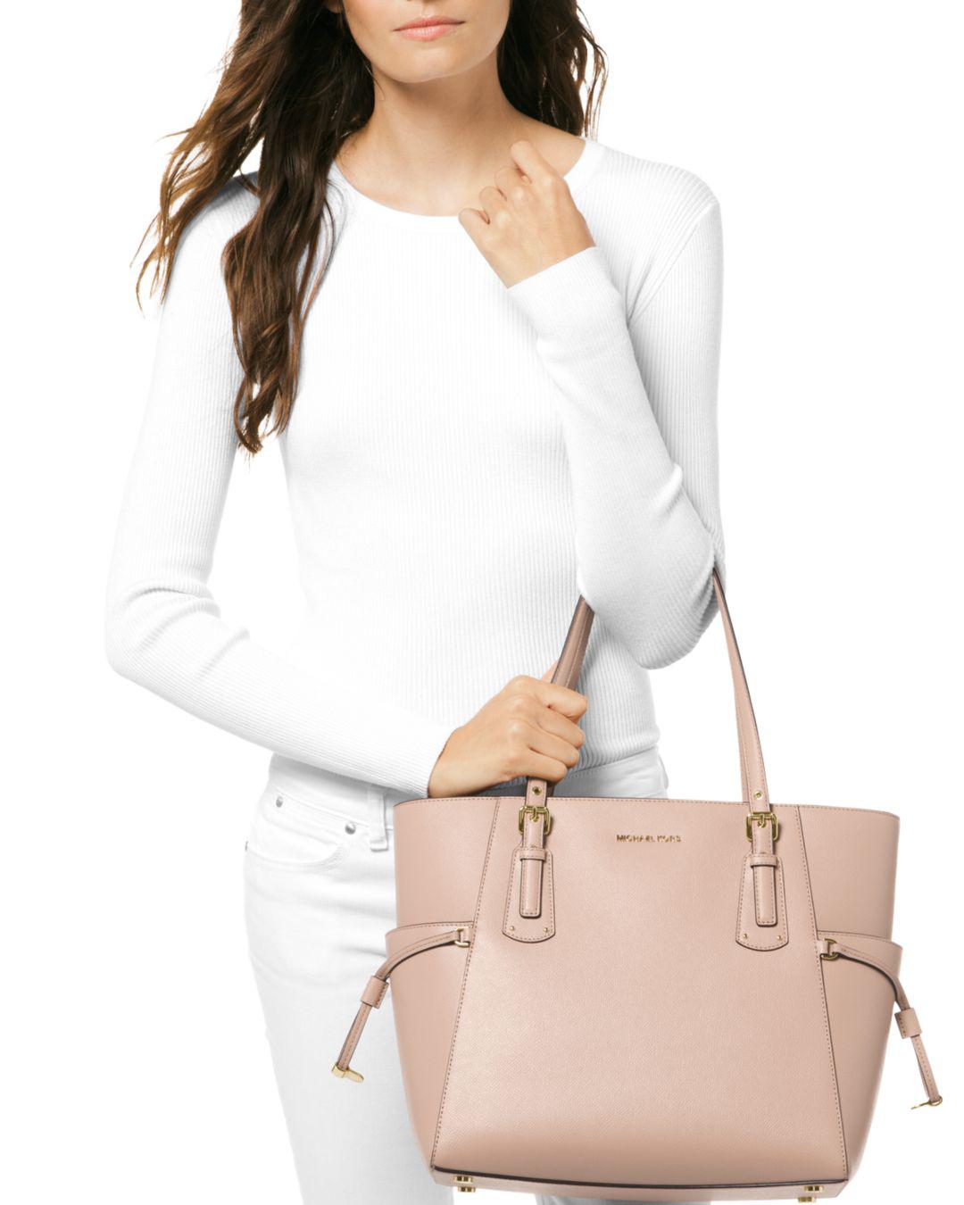 michael michael kors voyager east west leather tote