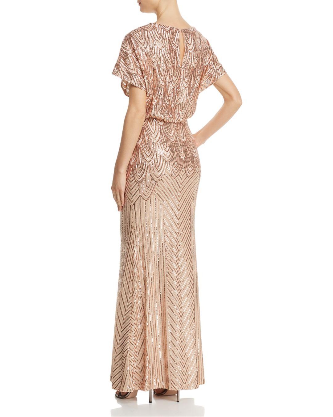 sequin blouson dress