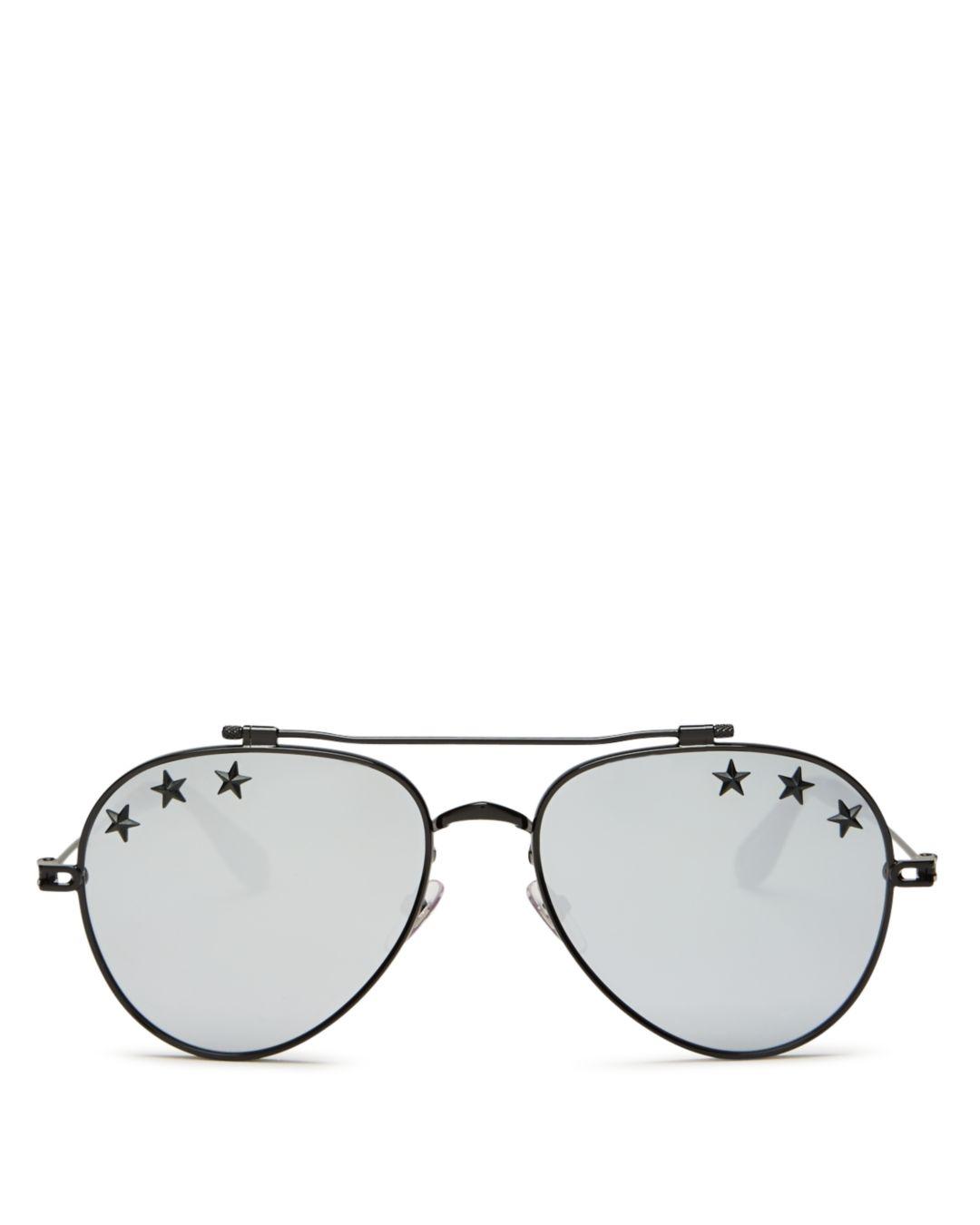 Givenchy Women S Embellished Brow Bar Aviator Sunglasses In Metallic Lyst