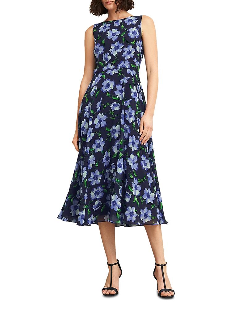Floral Print Hobbs Blue Carly Dress Hobbs Petite Carly Dress In