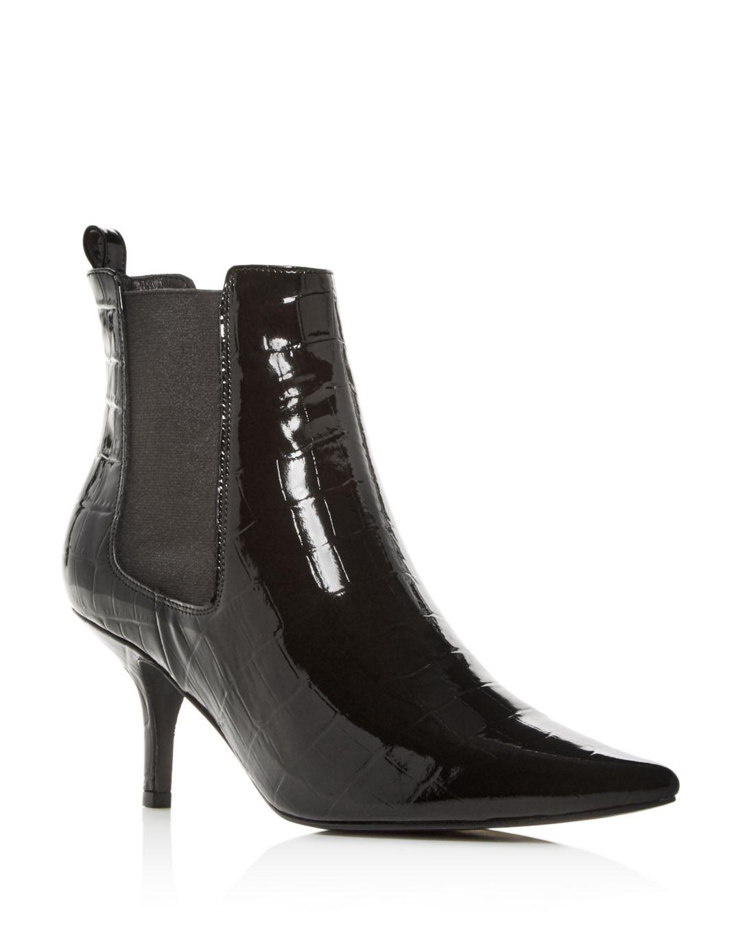 Anine Bing Patent Leather Boots in Black - Lyst