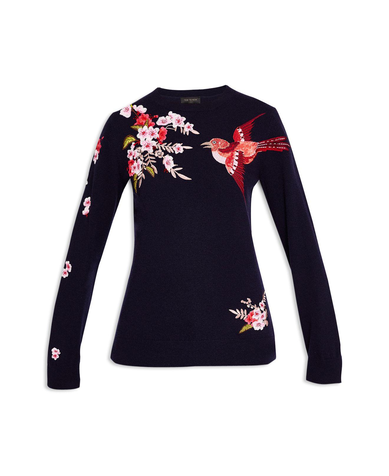 ted baker embroidered sweater