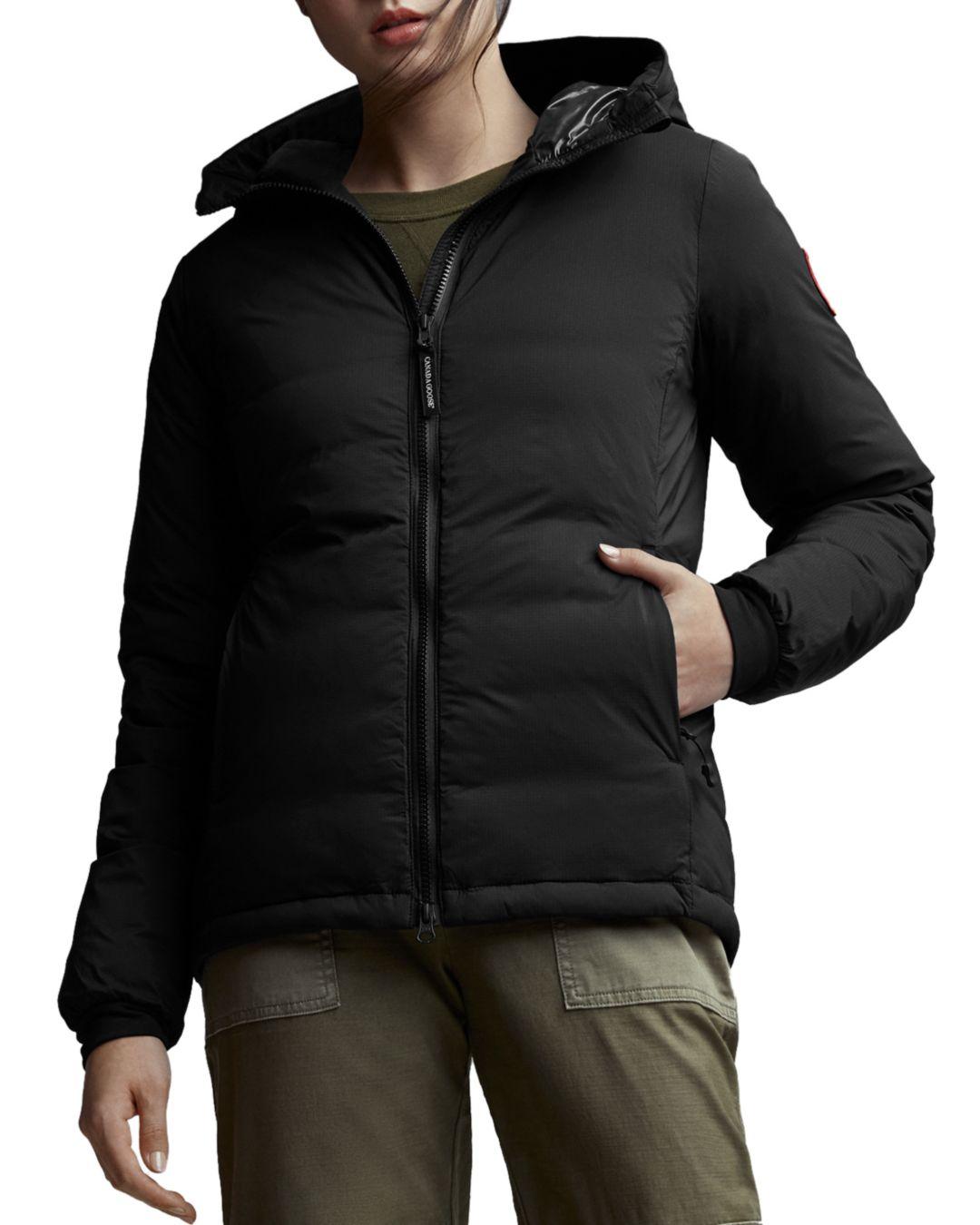 Canada Goose Goose Camp Hoody Packable Short Down Coat in Black Lyst