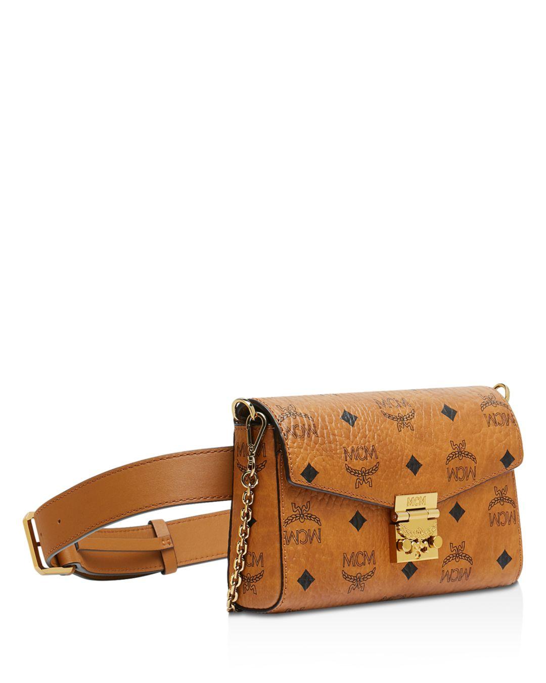 MCM Canvas Patricia Visetos Belt Bag in 