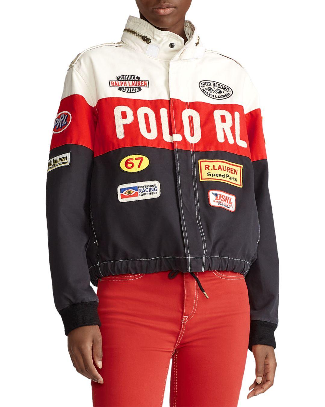 Ralph Lauren Polo Cotton Graphic Bomber Jacket in Red |