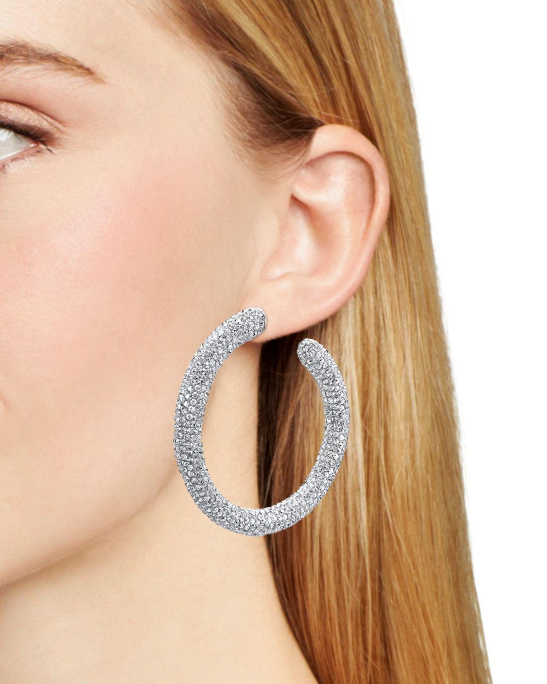 Atelier Swarovski Core Tigris Hoop Earrings in Metallic | Lyst