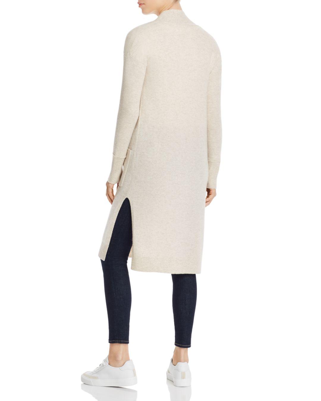 Aqua Cashmere Cashmere Duster Cardigan in Oatmeal (Natural) Lyst