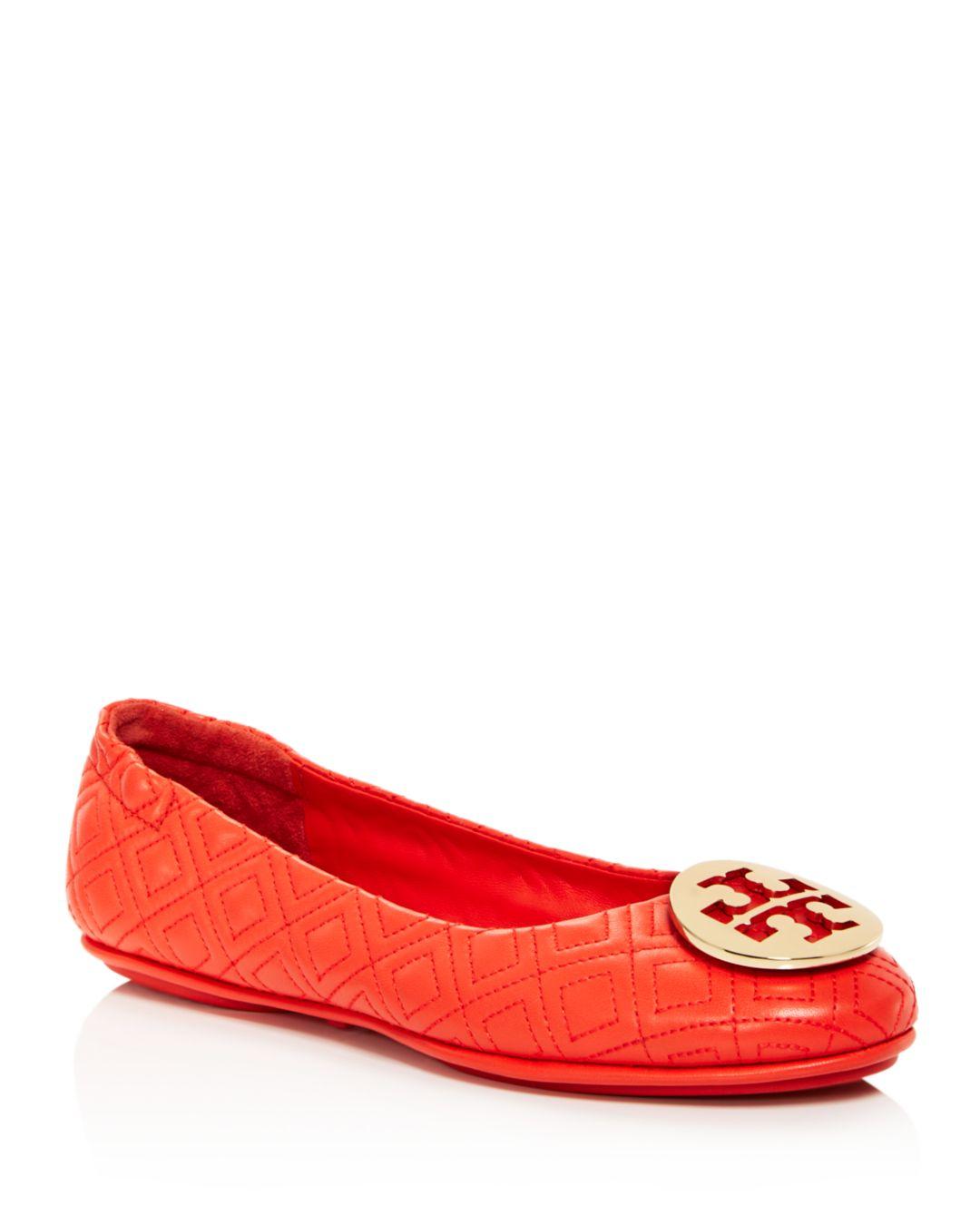 tory burch minnie travel ballet flat quilted leather