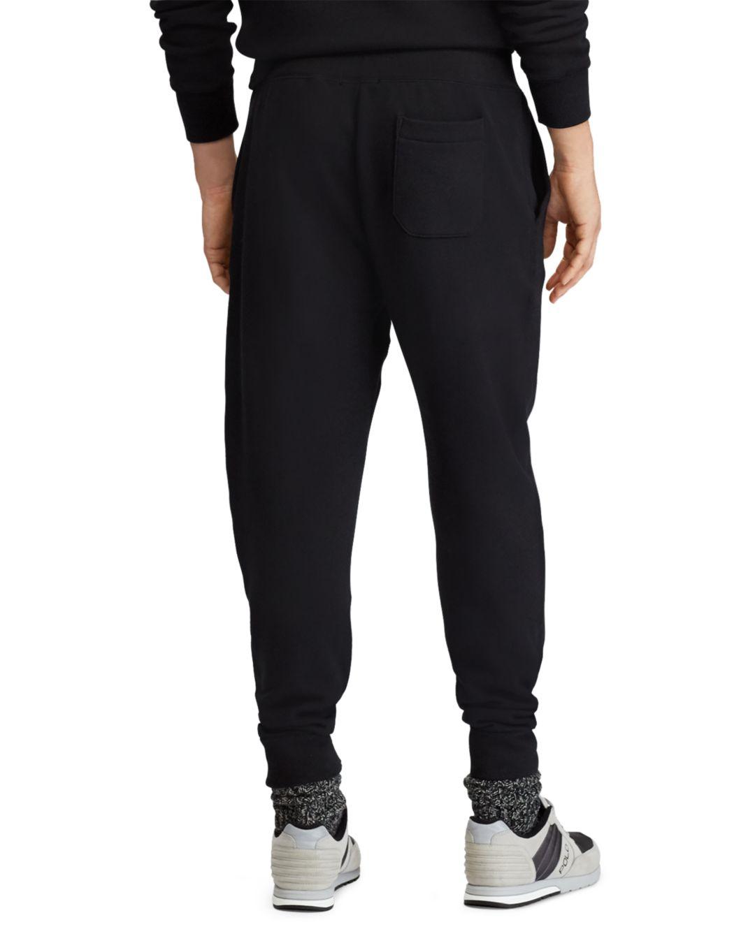 Polo Ralph Lauren Fleece Drawstring Sweatpants in Black for Men | Lyst