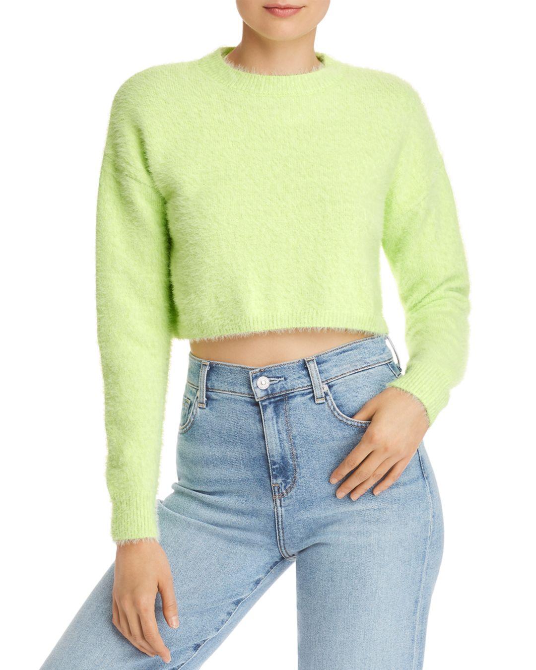 fluffy crop top sweater