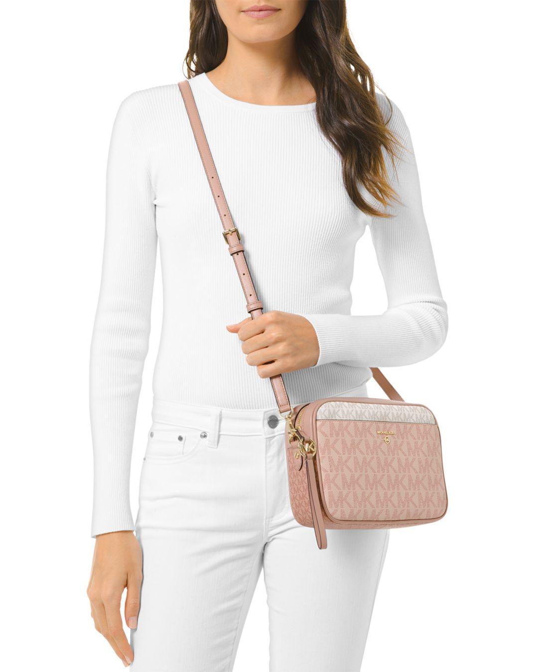 michael michael kors jet set charm east west leather camera crossbody