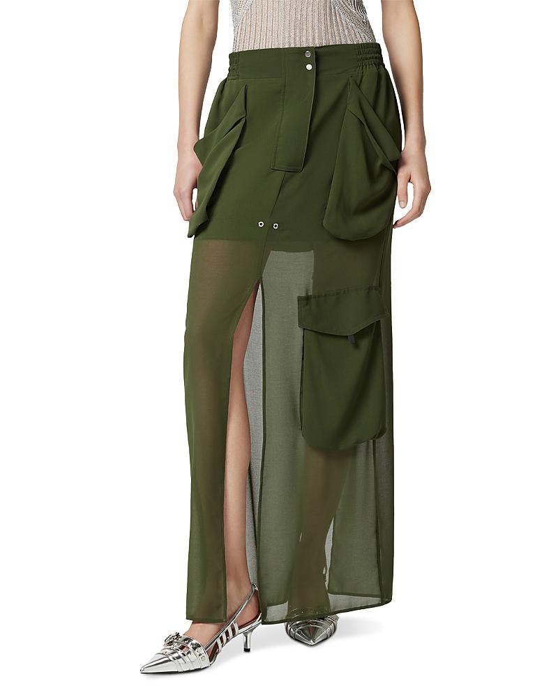 Pinko Invece No Gonna Georgette Skirt in Green | Lyst