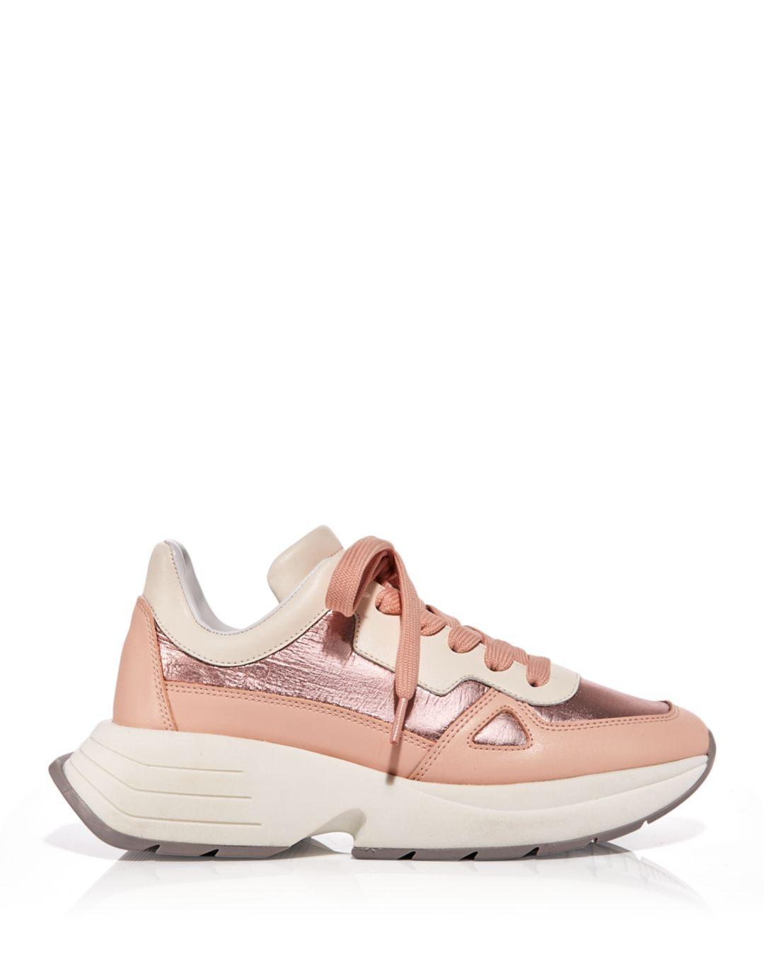 stuart weitzman leather sneakers