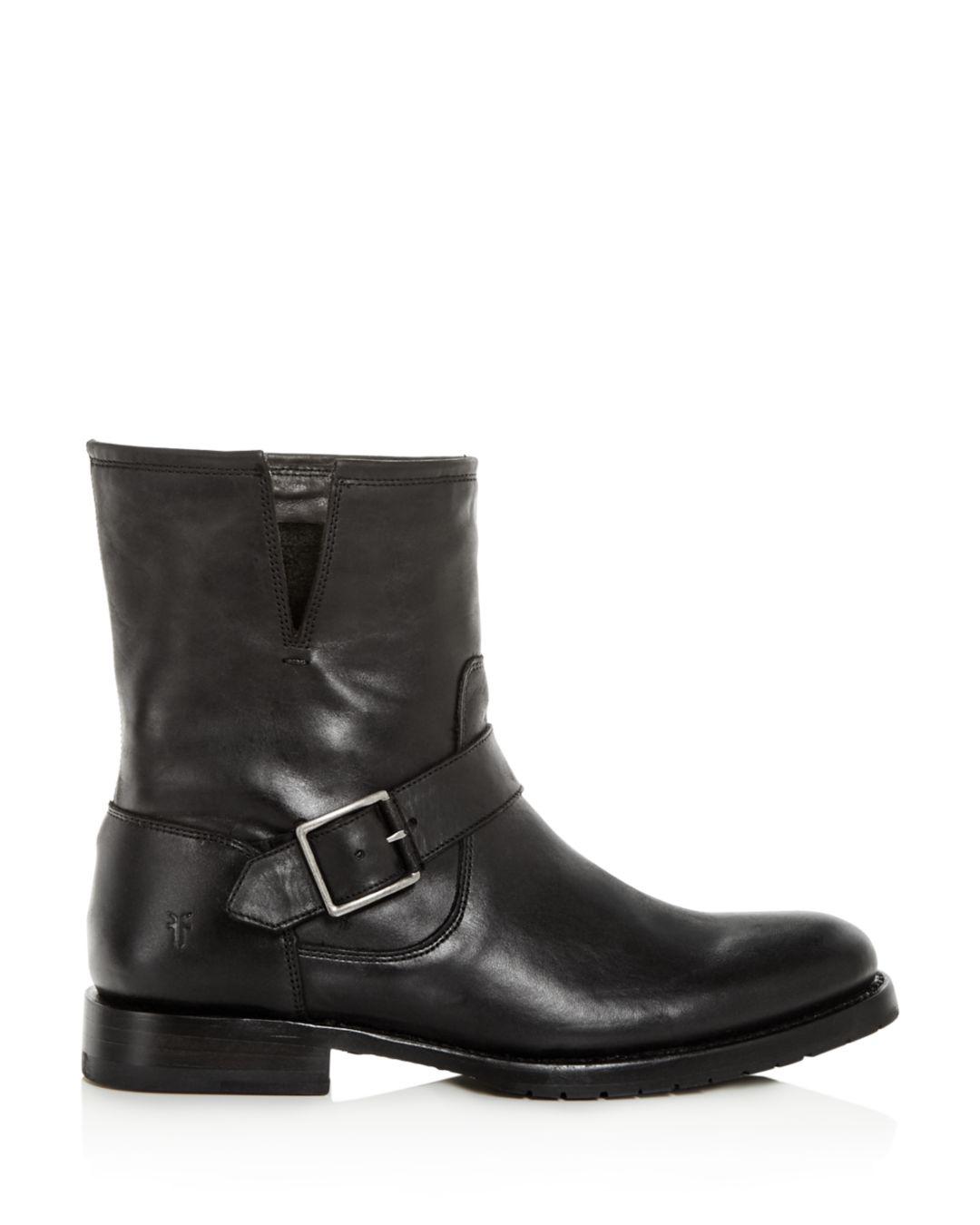 frye black moto boots