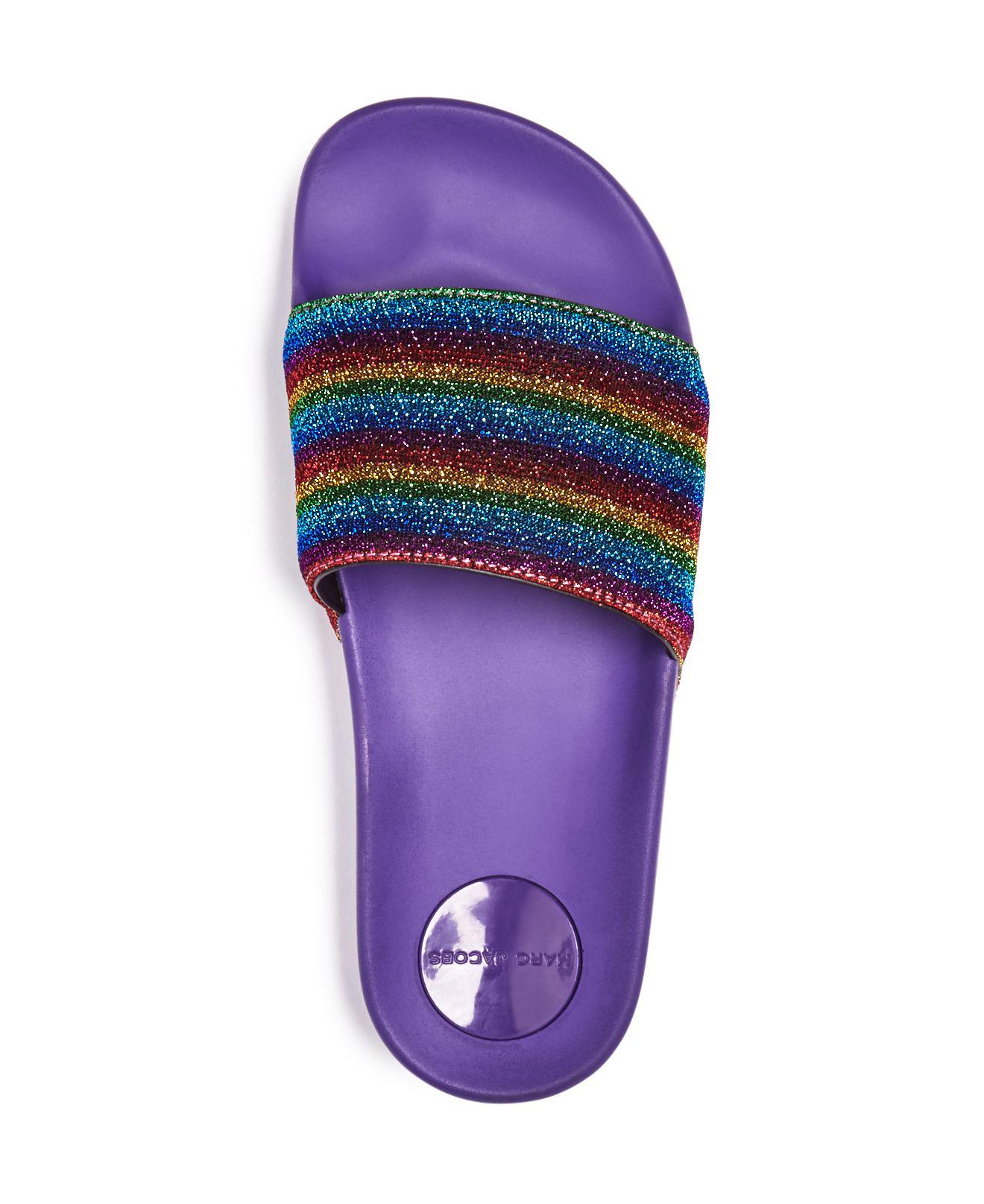 rainbow glitter sliders