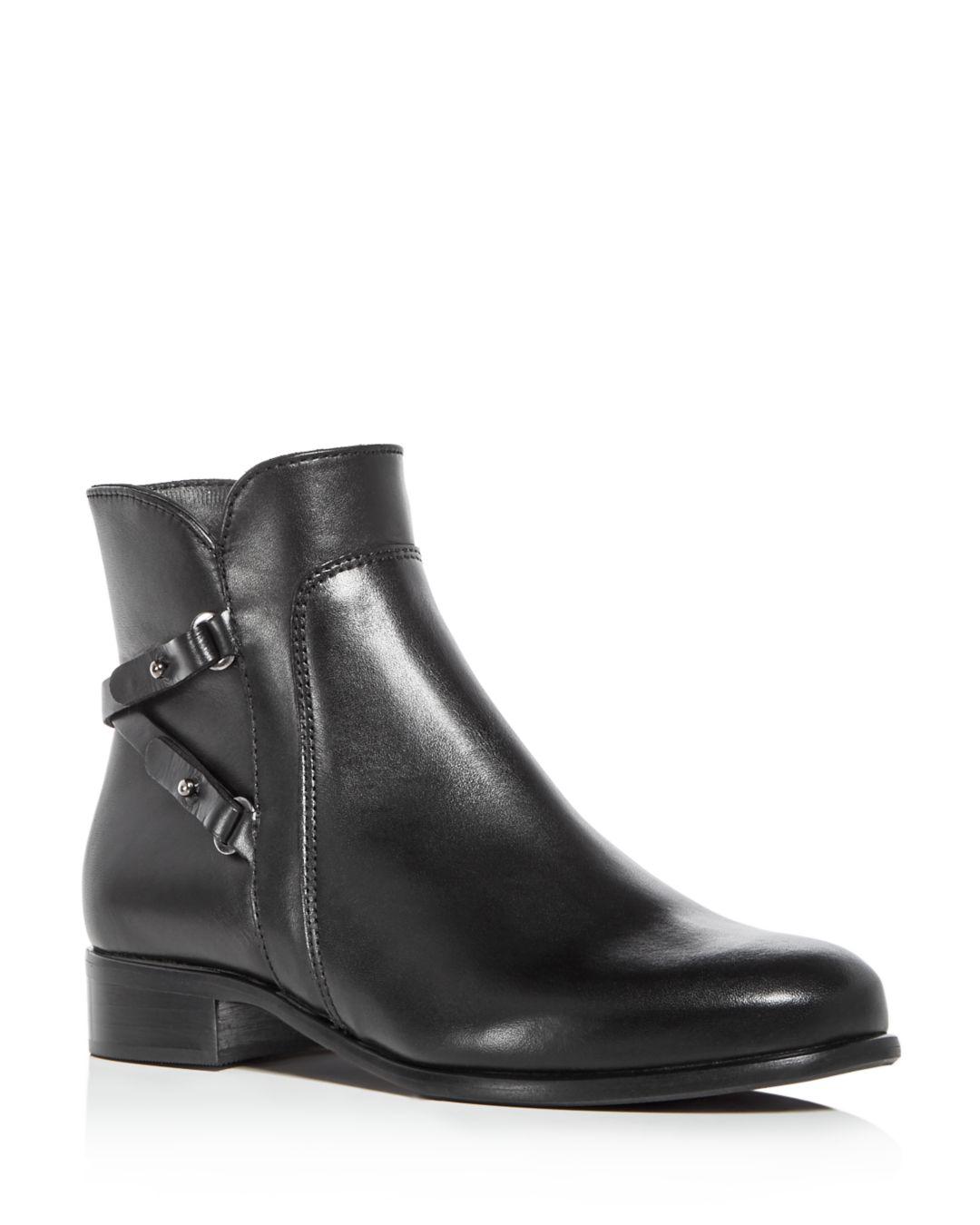 La Canadienne Leather Waterproof Booties Sharon in Black Leather