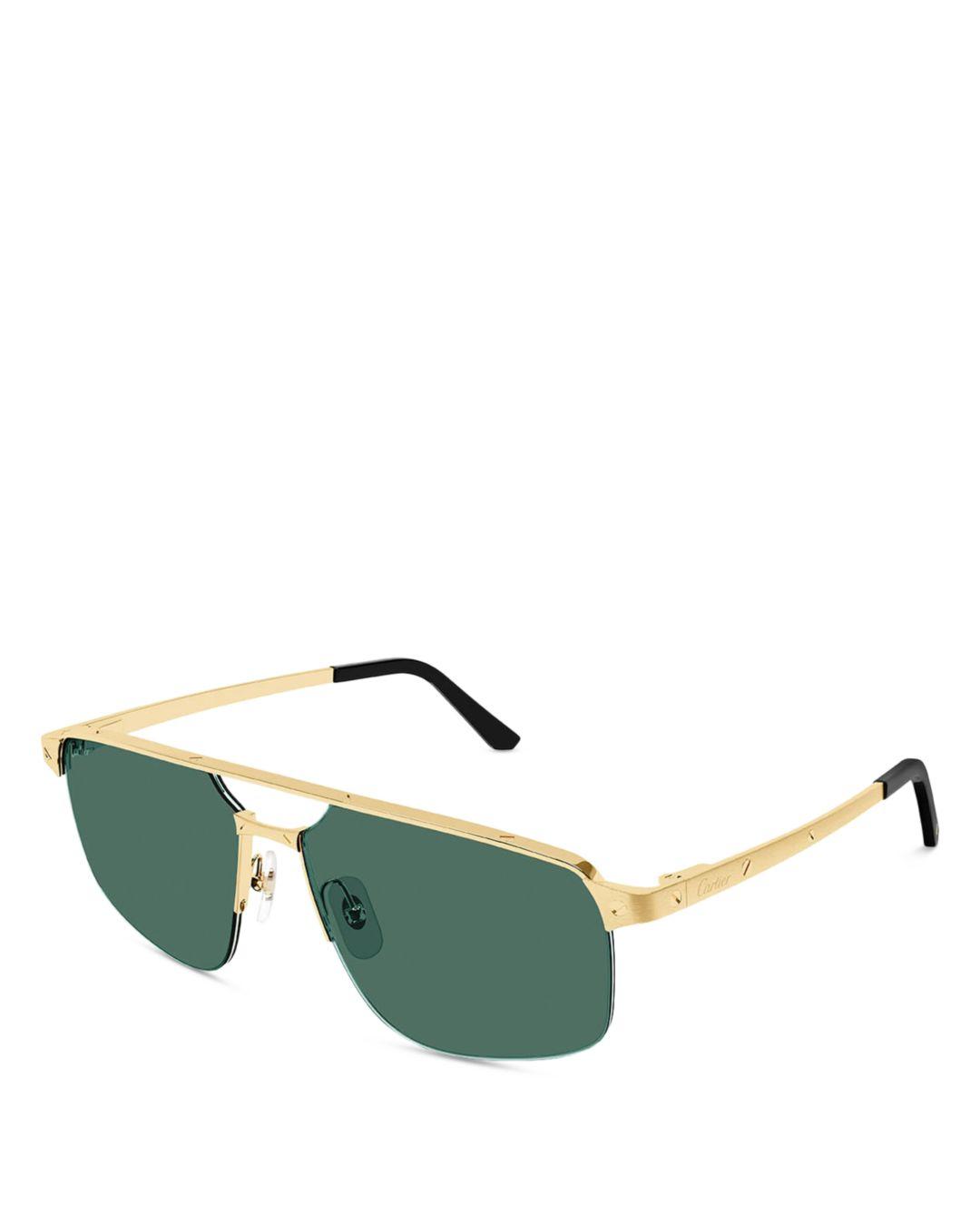 Cartier Kering Santos Evolution Navigator Sunglasses in Green for Men ...