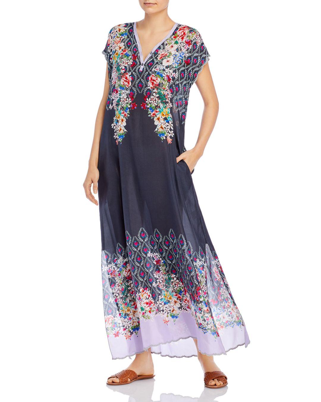 Johnny Was Synthetic Mystic Midi Dress in Blue - Lyst