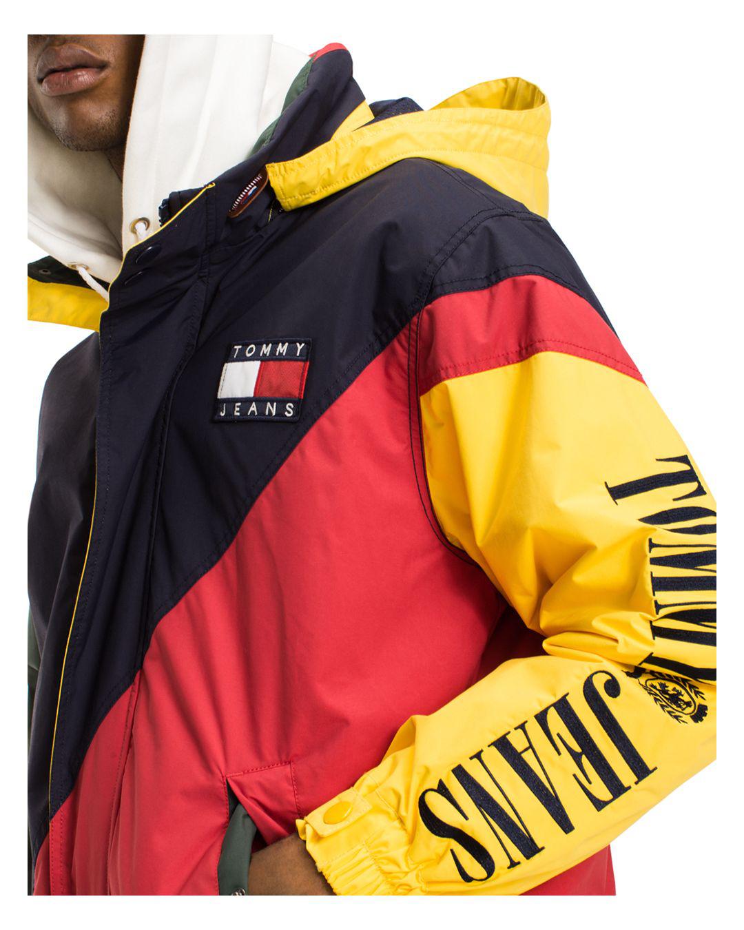 Tommy Hilfiger Denim Tommy Jeans 90's Color-blocked Hooded Sailing Jacket  for Men - Lyst