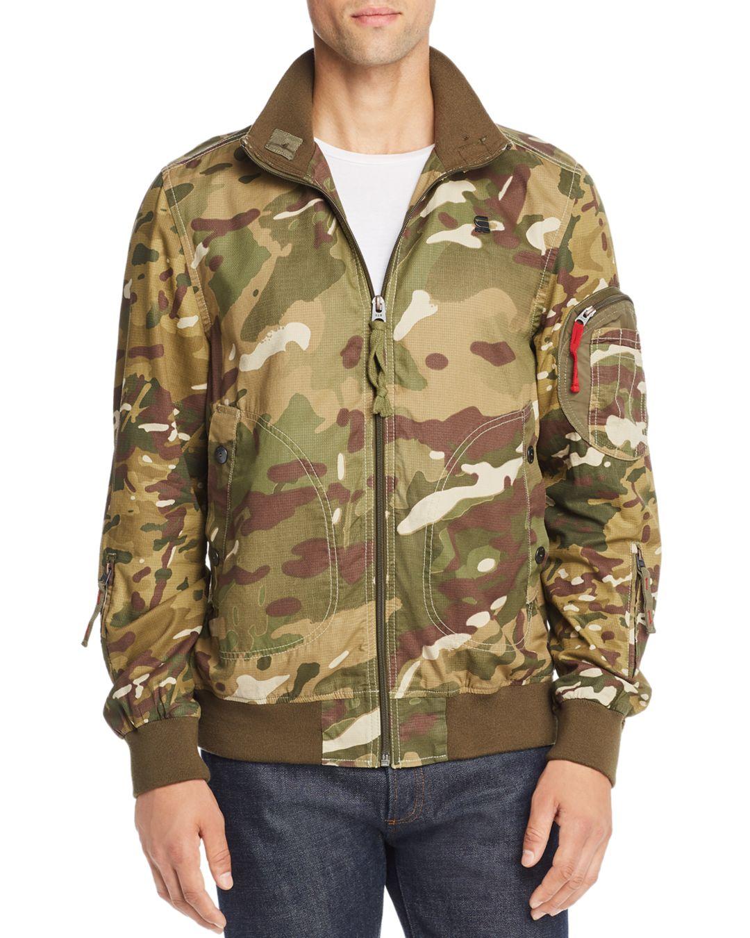 G-Star RAW Cotton G - Star Raw Bolt Camouflage Print Bomber Jacket in ...