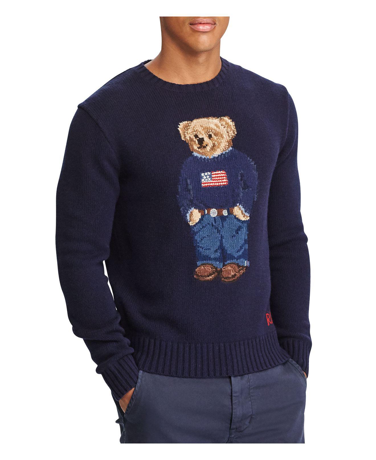 Polo Ralph Lauren Iconic Polo Bear Sweater in Navy (Blue) for Men - Lyst