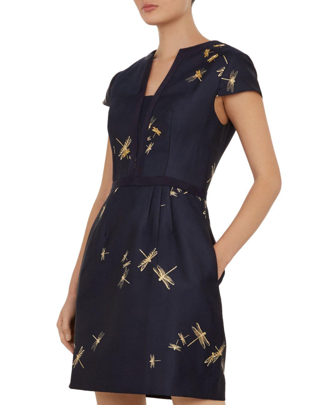 ted baker dragonfly jacquard dress