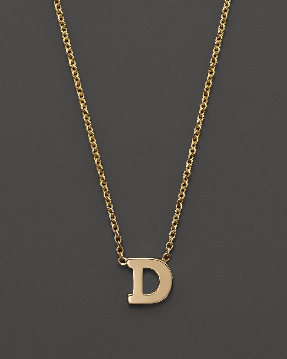 Zoe chicco 14k Yellow Gold Initial Necklace, 16
